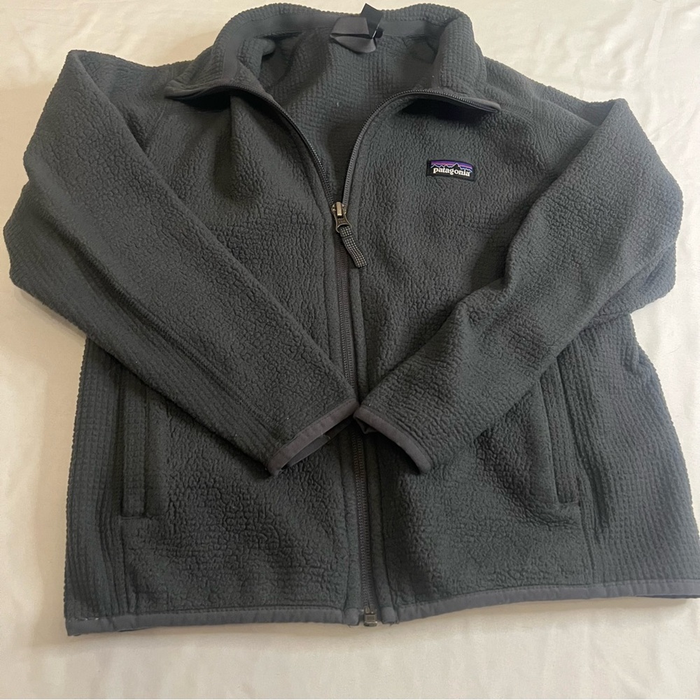 Patagonia Better Sweater Fleece Jacket Kids Small 7-8 Gray Full Zip Gorpcore‎